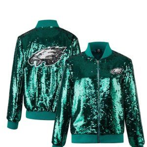 Green Sequin Phila Eagles Jacket